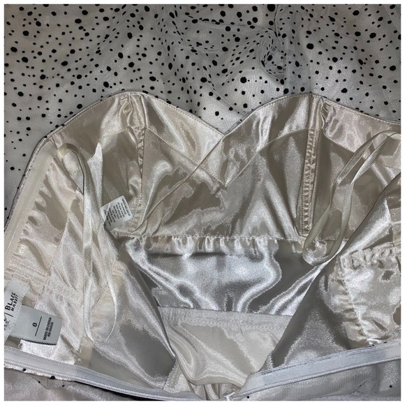 White House Black Market black & white dotted strapless cocktail dress size 0 - Picture 6 of 7